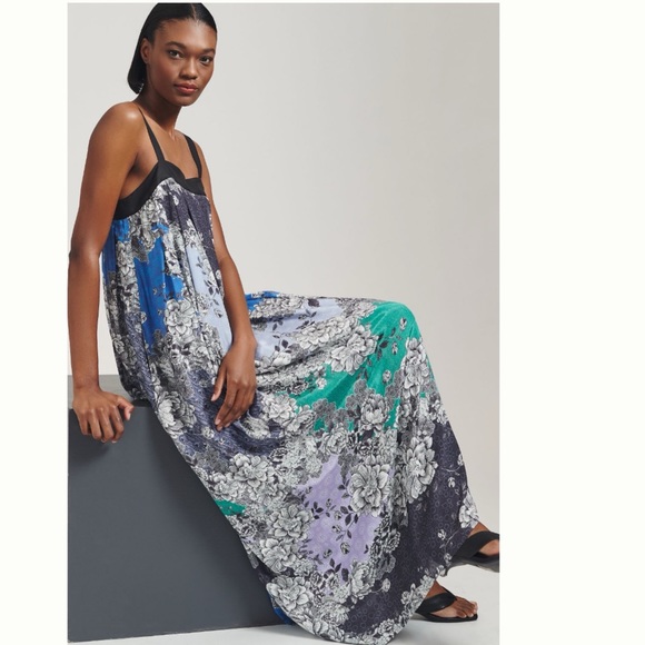 NWT Anthropologie Atsu Printed Maxi Dress size L - Picture 3 of 14